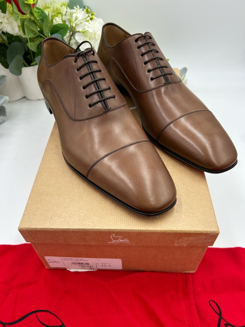 Men's Christian Louboutin GREGGO PATINA leather Oxford, size 43 made in Italy